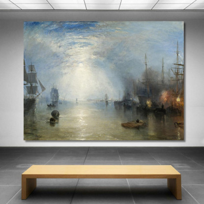 Chiglia Che Si Solleva Tra I Carboni Al Chiaro Di Luna Joseph Mallord William Turner jwt63 quadro stampato su tela