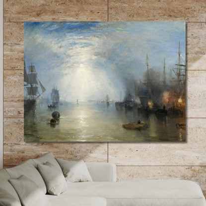 Chiglia Che Si Solleva Tra I Carboni Al Chiaro Di Luna Joseph Mallord William Turner jwt63 quadro stampato su tela