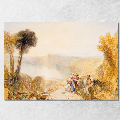 Lago Albano Italia Joseph Mallord William Turner jwt64 quadro stampato su tela