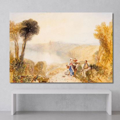 Lago Albano Italia Joseph Mallord William Turner jwt64 quadro stampato su tela