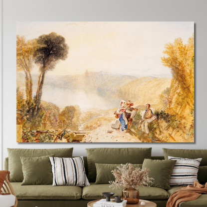 Lago Albano Italia Joseph Mallord William Turner jwt64 quadro stampato su tela