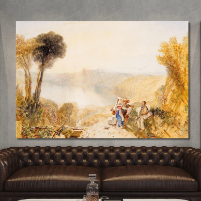 Lago Albano Italia Joseph Mallord William Turner jwt64 quadro stampato su tela