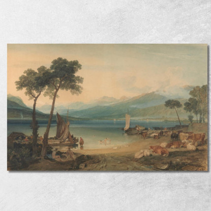 Lago Di Ginevra E Monte Bianco Joseph Mallord William Turner jwt66 quadro stampato su tela