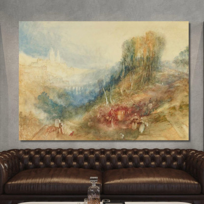 Losanna Da Ovest Joseph Mallord William Turner jwt67 quadro stampato su tela