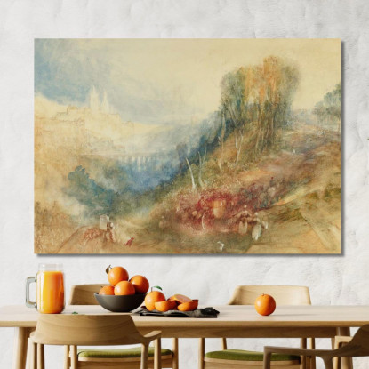 Losanna Da Ovest Joseph Mallord William Turner jwt67 quadro stampato su tela
