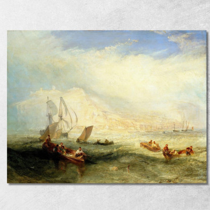 Pesca Con La Lenza Al Largo Di Hastings Joseph Mallord William Turner jwt70 quadro stampato su tela