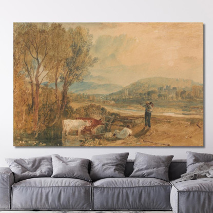Castello Di Lulworth Dorset Joseph Mallord William Turner jwt75 quadro stampato su tela