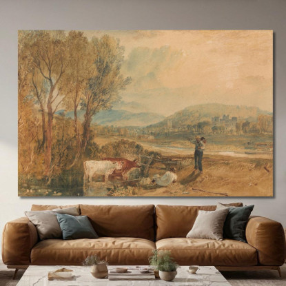 Castello Di Lulworth Dorset Joseph Mallord William Turner jwt75 quadro stampato su tela