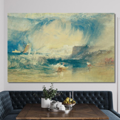 Lyme Regis Dorsetshire Inghilterra Joseph Mallord William Turner jwt77 quadro stampato su tela