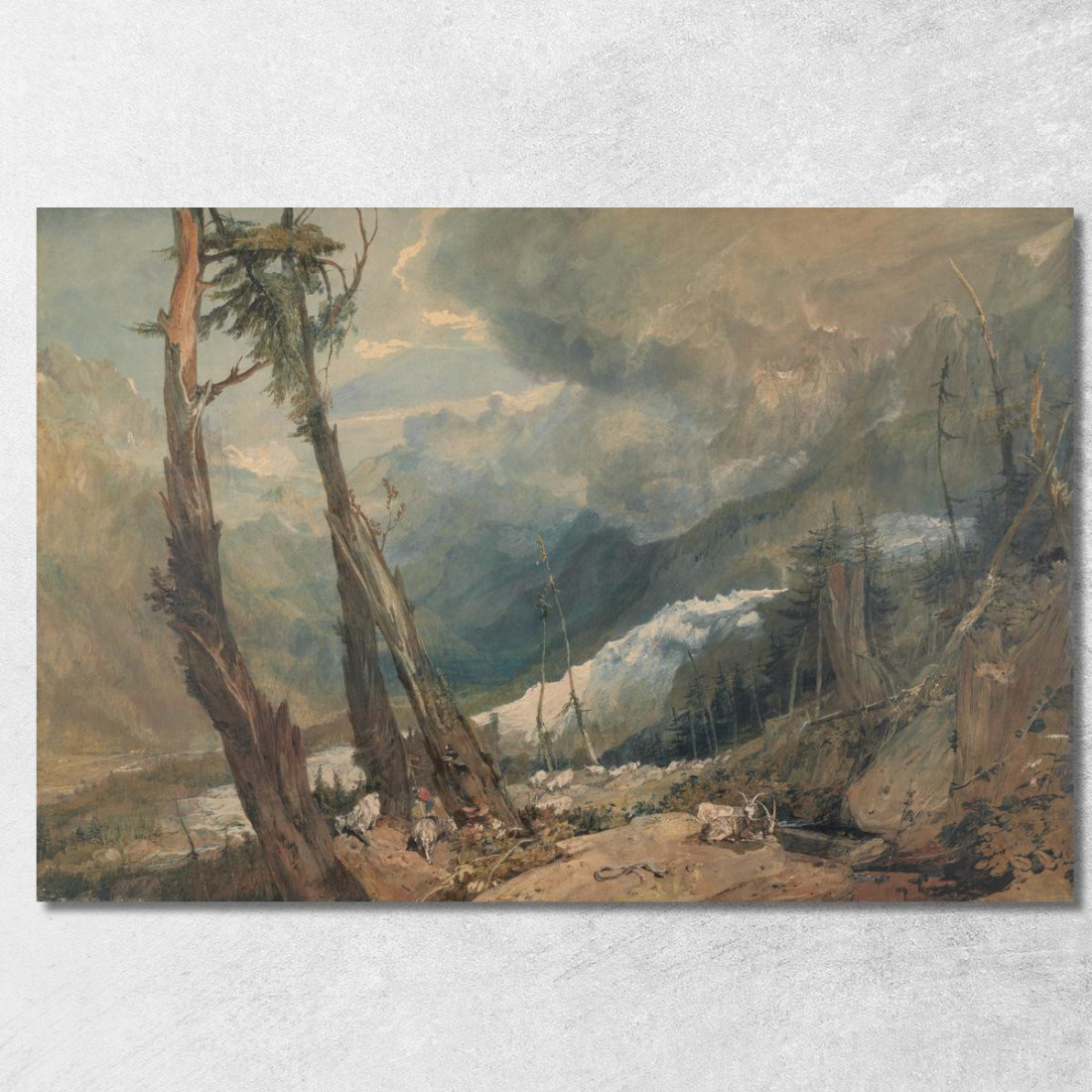 Mer De Glace Nella Valle Di Chamouni Svizzera Joseph Mallord William Turner jwt79 quadro stampato su tela