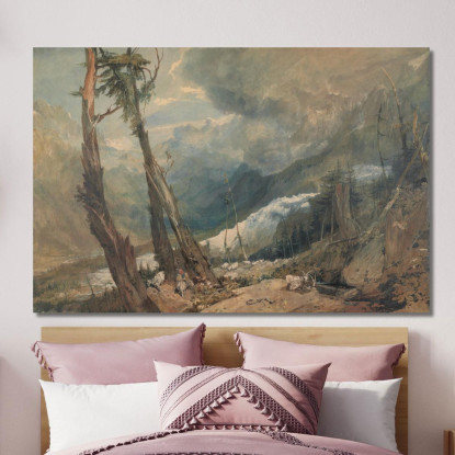 Mer De Glace Nella Valle Di Chamouni Svizzera Joseph Mallord William Turner jwt79 quadro stampato su tela