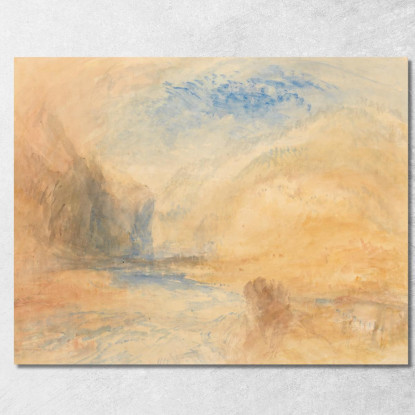 Paesaggio Montano Con Lago Joseph Mallord William Turner jwt83 quadro stampato su tela