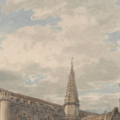 Vista Nord-Est Della Chiesa Di Grantham Lincolnshire Joseph Mallord William Turner jwt87 quadro stampato su tela