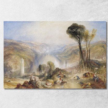Oberwesel Joseph Mallord William Turner jwt88 quadro stampato su tela