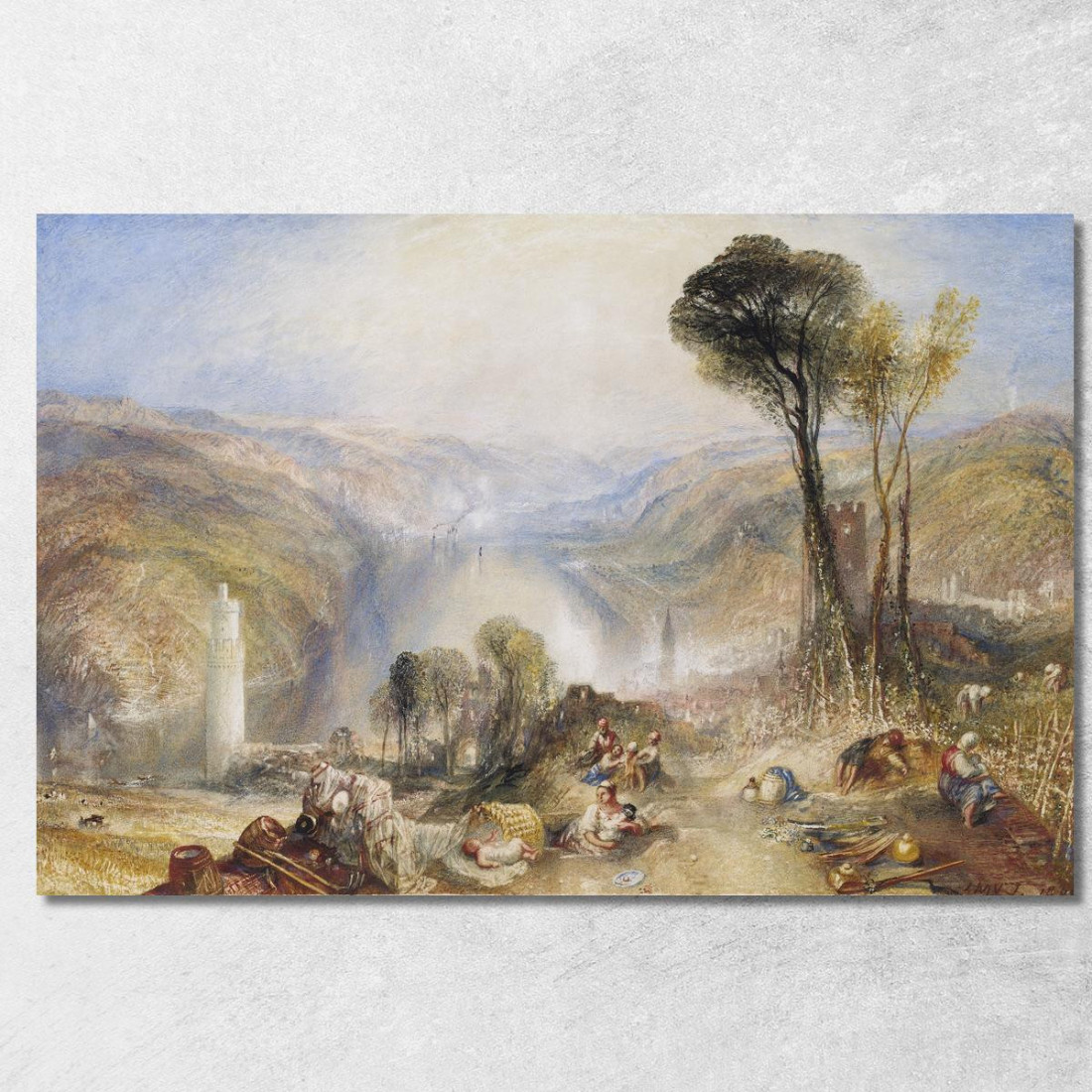 Oberwesel Joseph Mallord William Turner jwt88 quadro stampato su tela