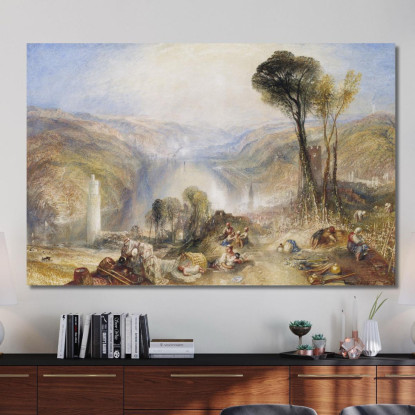 Oberwesel Joseph Mallord William Turner jwt88 quadro stampato su tela
