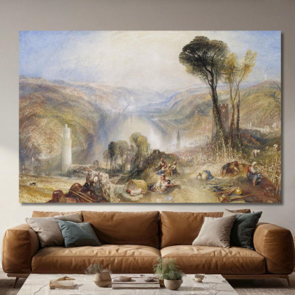 Oberwesel Joseph Mallord William Turner jwt88 quadro stampato su tela