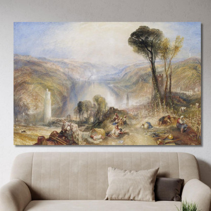 Oberwesel Joseph Mallord William Turner jwt88 quadro stampato su tela