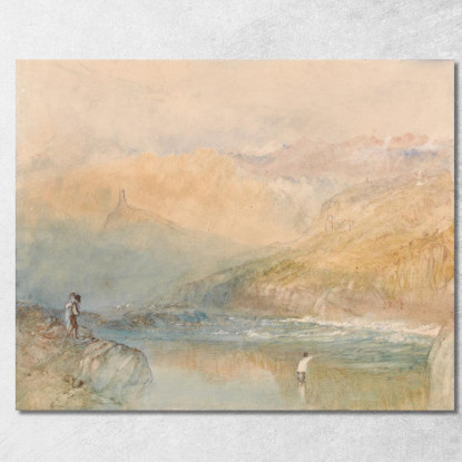 Sulla Mosella Vicino A Traben Trarbach Joseph Mallord William Turner jwt90 quadro stampato su tela