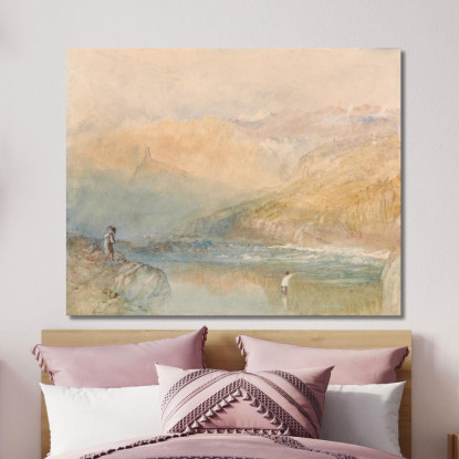 Sulla Mosella Vicino A Traben Trarbach Joseph Mallord William Turner jwt90 quadro stampato su tela