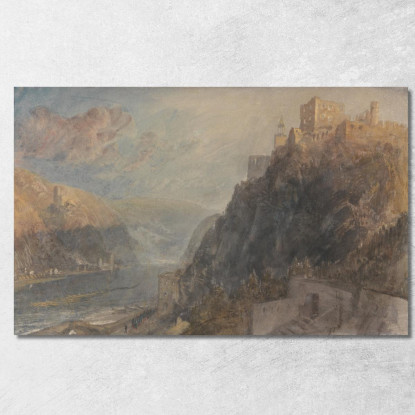 Rheinfels Punta Su Katz E Gourhausen Joseph Mallord William Turner jwt94 quadro stampato su tela