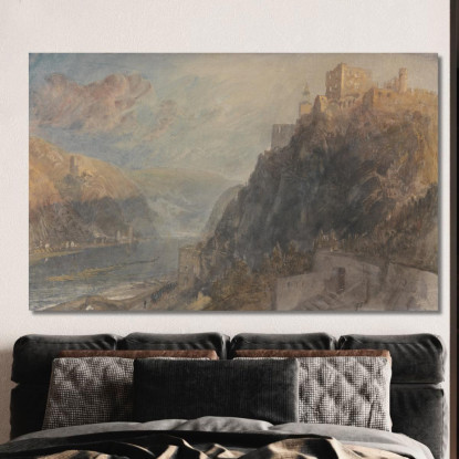 Rheinfels Punta Su Katz E Gourhausen Joseph Mallord William Turner jwt94 quadro stampato su tela