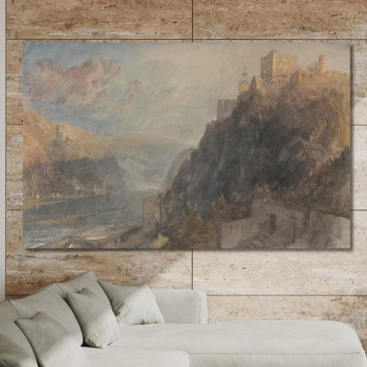 Rheinfels Punta Su Katz E Gourhausen Joseph Mallord William Turner jwt94 quadro stampato su tela