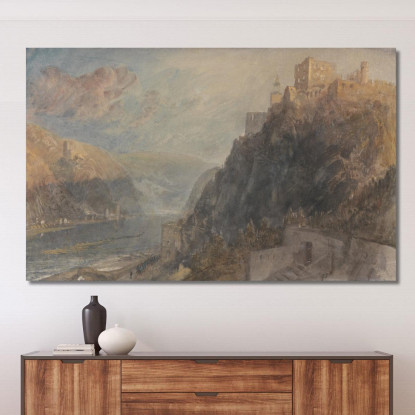 Rheinfels Punta Su Katz E Gourhausen Joseph Mallord William Turner jwt94 quadro stampato su tela
