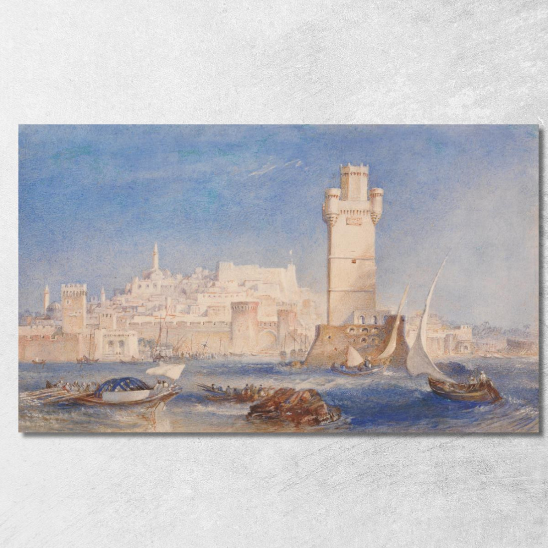 Rodi Joseph Mallord William Turner jwt95 quadro stampato su tela