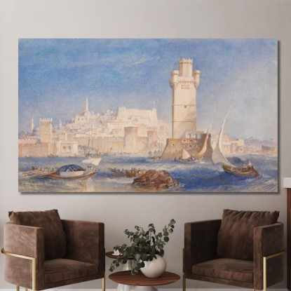 Rodi Joseph Mallord William Turner jwt95 quadro stampato su tela
