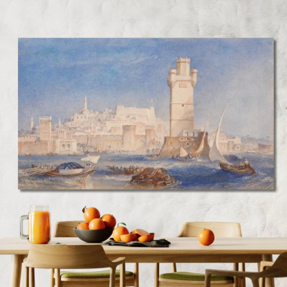 Rodi Joseph Mallord William Turner jwt95 quadro stampato su tela