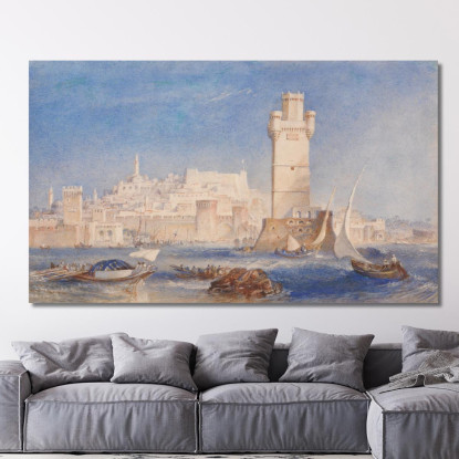 Rodi Joseph Mallord William Turner jwt95 quadro stampato su tela
