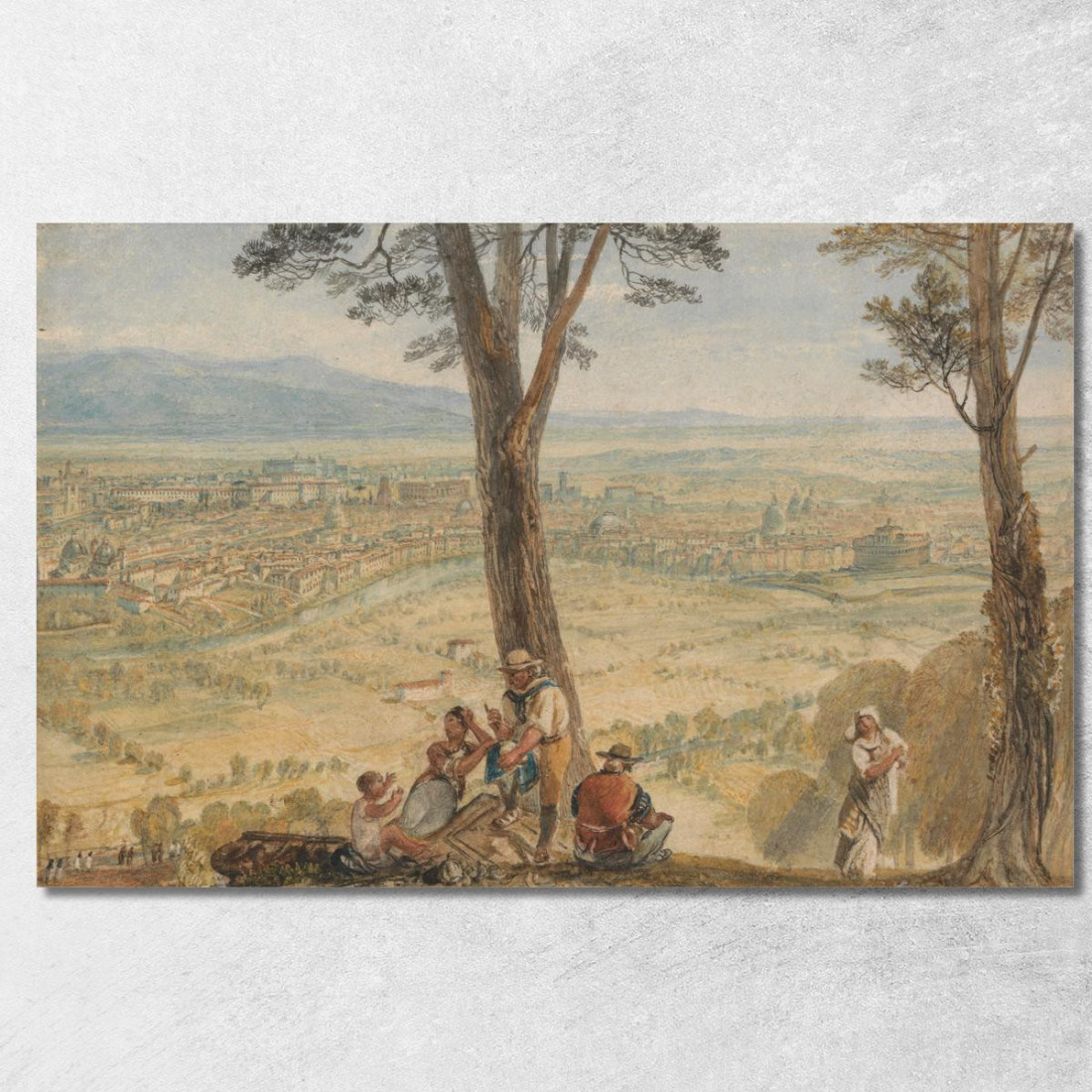 Roma Da Monte Mario Joseph Mallord William Turner jwt96 quadro stampato su tela