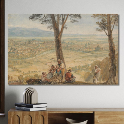 Roma Da Monte Mario Joseph Mallord William Turner jwt96 quadro stampato su tela