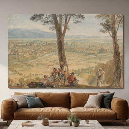 Roma Da Monte Mario Joseph Mallord William Turner jwt96 quadro stampato su tela
