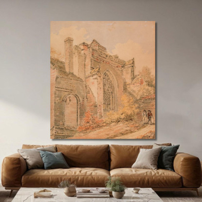 Abbazia Di Saint Albans Hertfordshire Joseph Mallord William Turner jwt98 quadro stampato su tela