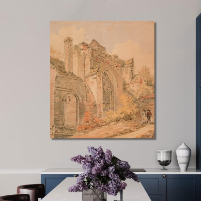 Abbazia Di Saint Albans Hertfordshire Joseph Mallord William Turner jwt98 quadro stampato su tela