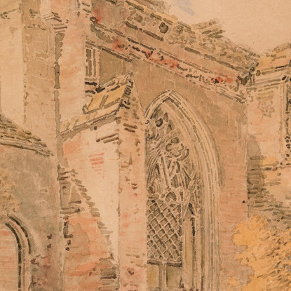 Abbazia Di Saint Albans Hertfordshire Joseph Mallord William Turner jwt98 quadro stampato su tela