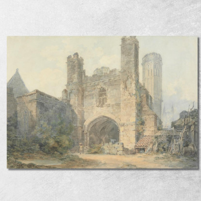 Porta Di Sant'Agostino Canterbury Joseph Mallord William Turner jwt99 quadro stampato su tela