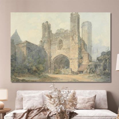 Porta Di Sant'Agostino Canterbury Joseph Mallord William Turner jwt99 quadro stampato su tela