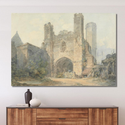 Porta Di Sant'Agostino Canterbury Joseph Mallord William Turner jwt99 quadro stampato su tela