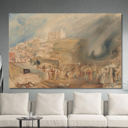 Collina Di Santa Caterina Guildford Surrey Joseph Mallord William Turner jwt100 quadro stampato su tela