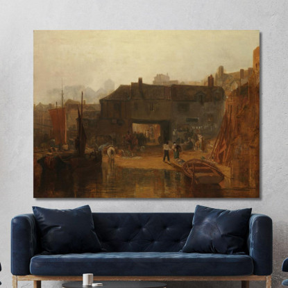 Saltash Con Il Traghetto Acquatico Cornovaglia Joseph Mallord William Turner jwt101 quadro stampato su tela