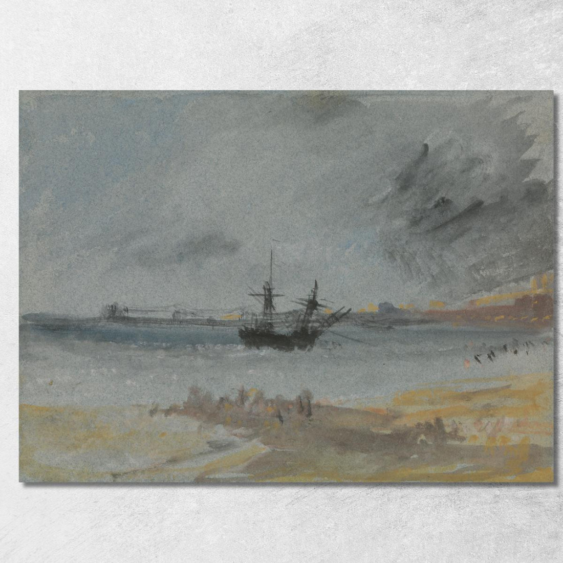 Nave Incagliata A Brighton Joseph Mallord William Turner jwt108 quadro stampato su tela