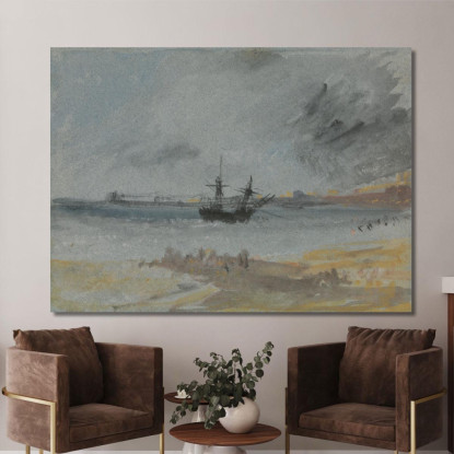 Nave Incagliata A Brighton Joseph Mallord William Turner jwt108 quadro stampato su tela