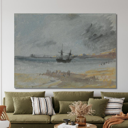 Nave Incagliata A Brighton Joseph Mallord William Turner jwt108 quadro stampato su tela