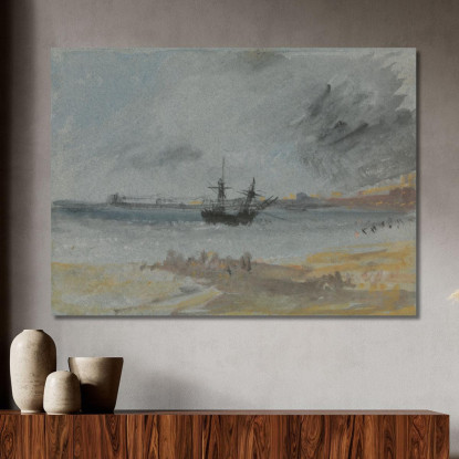 Nave Incagliata A Brighton Joseph Mallord William Turner jwt108 quadro stampato su tela