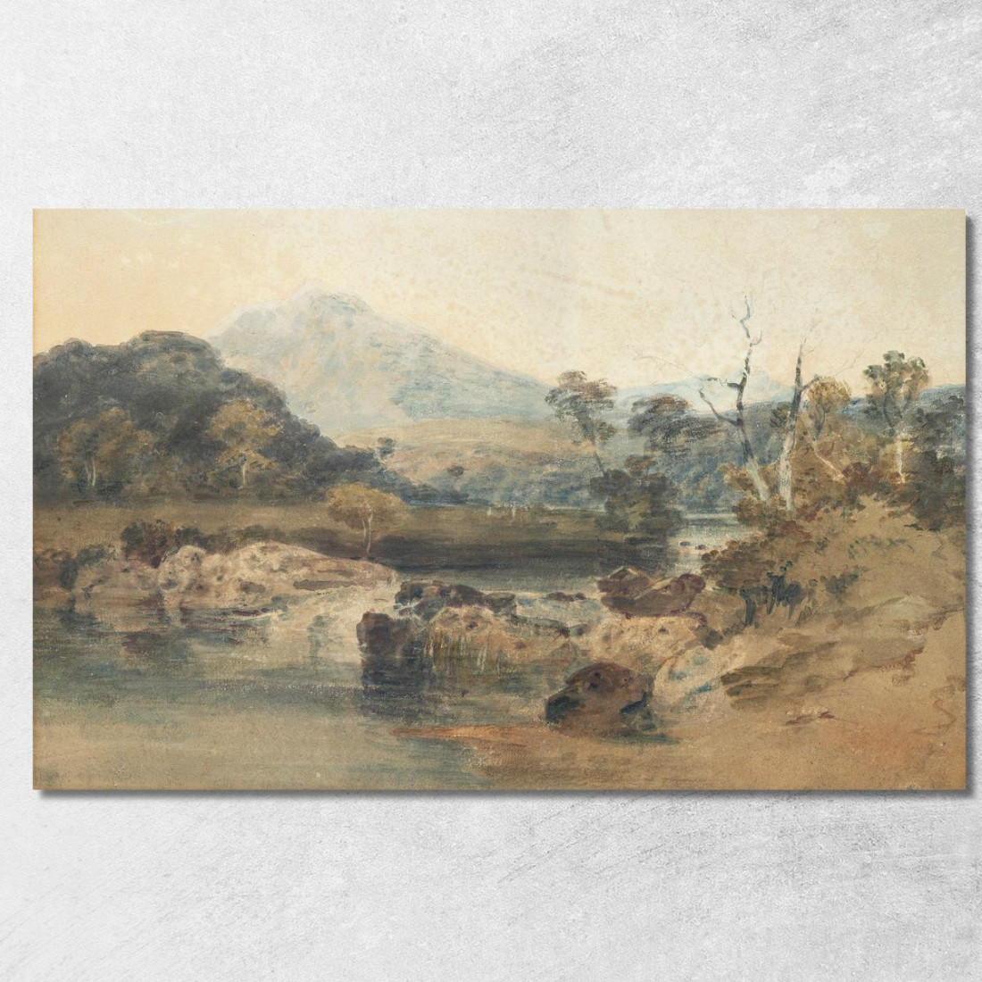 Snowdon Di Beddgelert Joseph Mallord William Turner jwt111 quadro stampato su tela