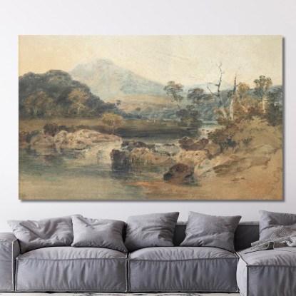 Snowdon Di Beddgelert Joseph Mallord William Turner jwt111 quadro stampato su tela