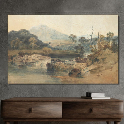 Snowdon Di Beddgelert Joseph Mallord William Turner jwt111 quadro stampato su tela
